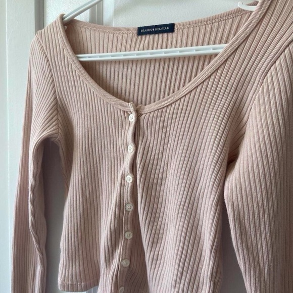 Brandy Melville Sweaters - Light Pink Brandy Melville Cardigan (40)